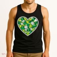 St Patrick's Day Gemstones Peridot Emerald Heart Tank Top thumb 3