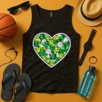 St Patrick's Day Gemstones Peridot Emerald Heart Tank Top thumb 4