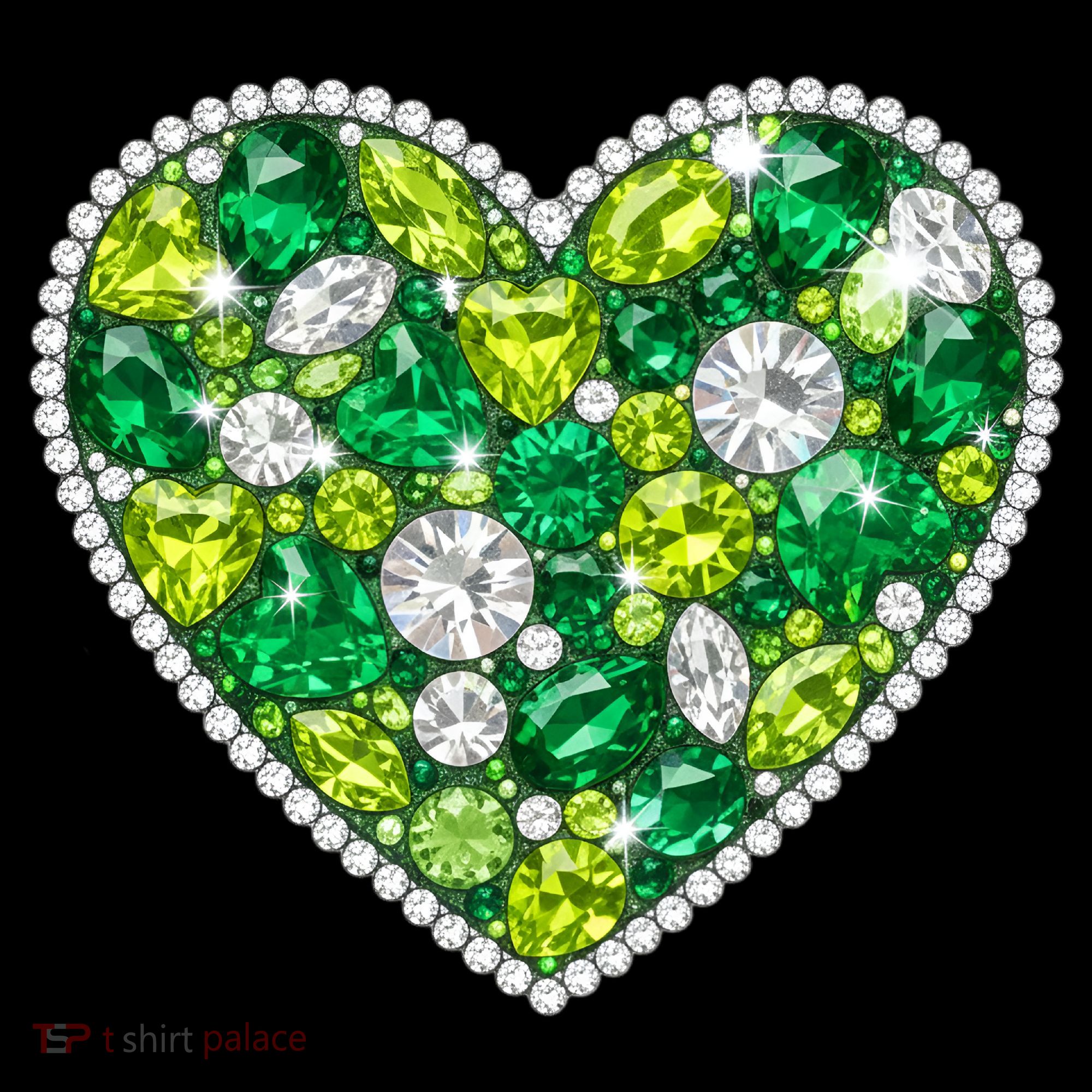 St Patrick's Day Gemstones Peridot Emerald Heart Tank Top