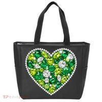 St Patrick's Day Gemstones Peridot Emerald Heart Tote Bag thumb 0
