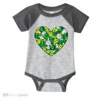 St Patrick's Day Gemstones Peridot Emerald Heart Infant Baby Jersey Bodysuit thumb 0