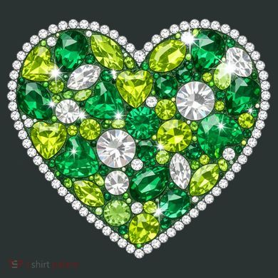 St Patrick's Day Gemstones Peridot Emerald Heart Infant Baby Jersey Bodysuit