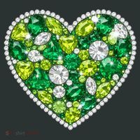 St Patrick's Day Gemstones Peridot Emerald Heart Infant Baby Jersey Bodysuit thumb 2