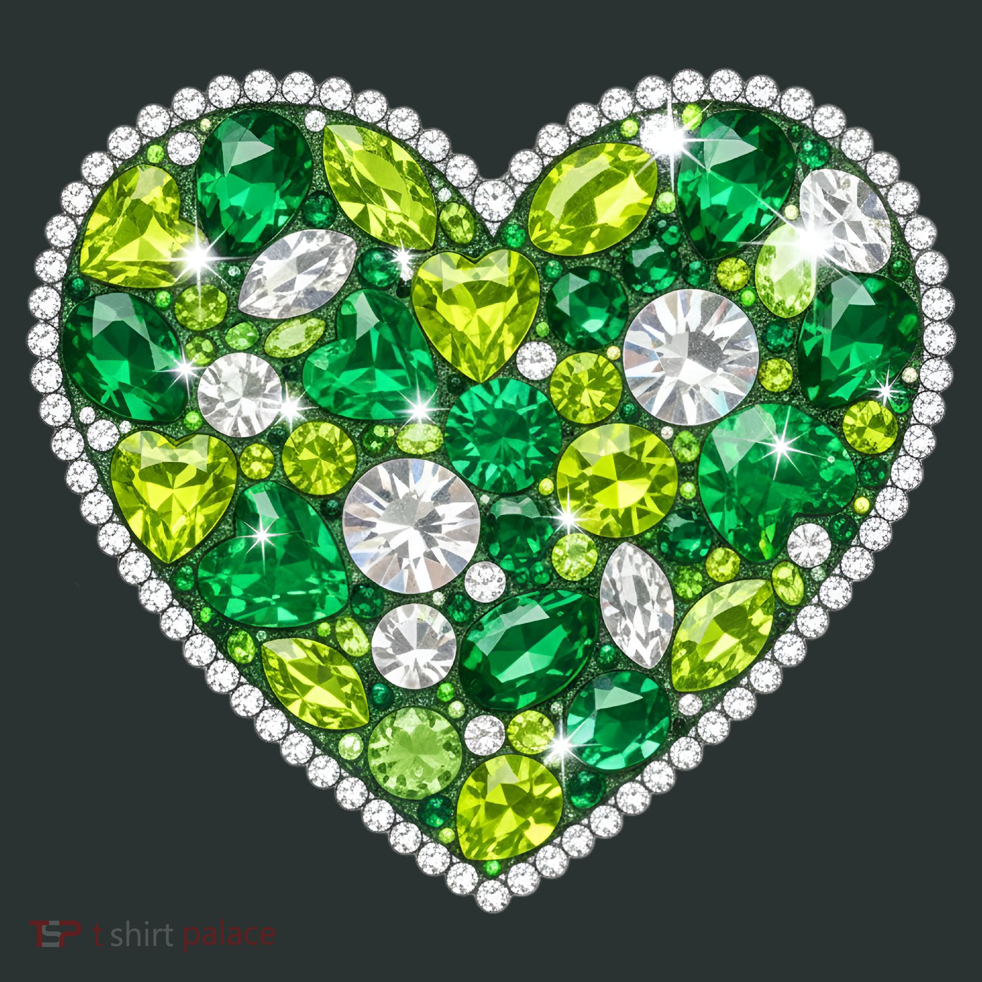 St Patrick's Day Gemstones Peridot Emerald Heart Infant Baby Jersey Bodysuit