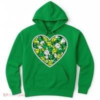 St Patrick's Day Gemstones Peridot Emerald Heart Hoodie thumb 0