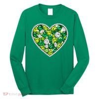 St Patrick's Day Gemstones Peridot Emerald Heart Long Sleeve Shirt thumb 0