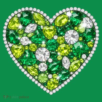 St Patrick's Day Gemstones Peridot Emerald Heart Coaster