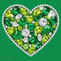St Patrick's Day Gemstones Peridot Emerald Heart Toddler Hoodie thumb 2