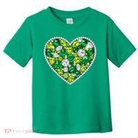 St Patrick's Day Gemstones Peridot Emerald Heart Toddler T-Shirt thumb 0