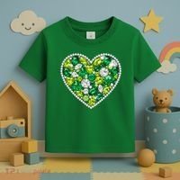 St Patrick's Day Gemstones Peridot Emerald Heart Toddler T-Shirt thumb 3
