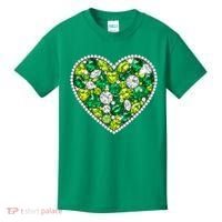 St Patrick's Day Gemstones Peridot Emerald Heart Kids T-Shirt thumb 0