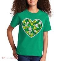 St Patrick's Day Gemstones Peridot Emerald Heart Kids T-Shirt thumb 2