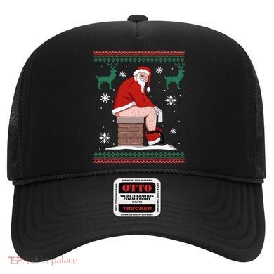Santa Pooping Down The Chimney Ugly Christmas Sweater Meaningful Gift Hat