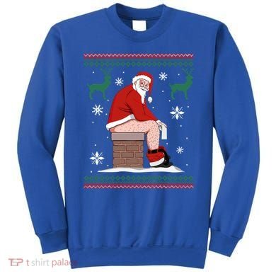 Santa Pooping Down The Chimney Ugly Christmas Sweater Meaningful Gift Sweatshirt