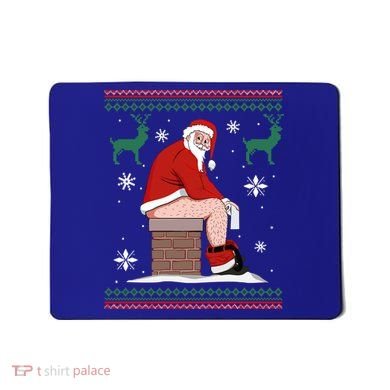 Santa Pooping Down The Chimney Ugly Christmas Sweater Meaningful Gift Mousepad