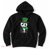 St Patricks Day Leprechaun Panda Cute Irish Shamrock Hoodie thumb 0