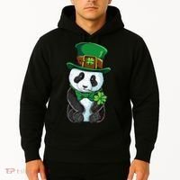 St Patricks Day Leprechaun Panda Cute Irish Shamrock Hoodie thumb 2