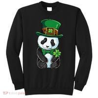 St Patricks Day Leprechaun Panda Cute Irish Shamrock Sweatshirt thumb 0