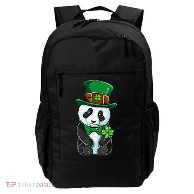 St Patricks Day Leprechaun Panda Cute Irish Shamrock Backpack