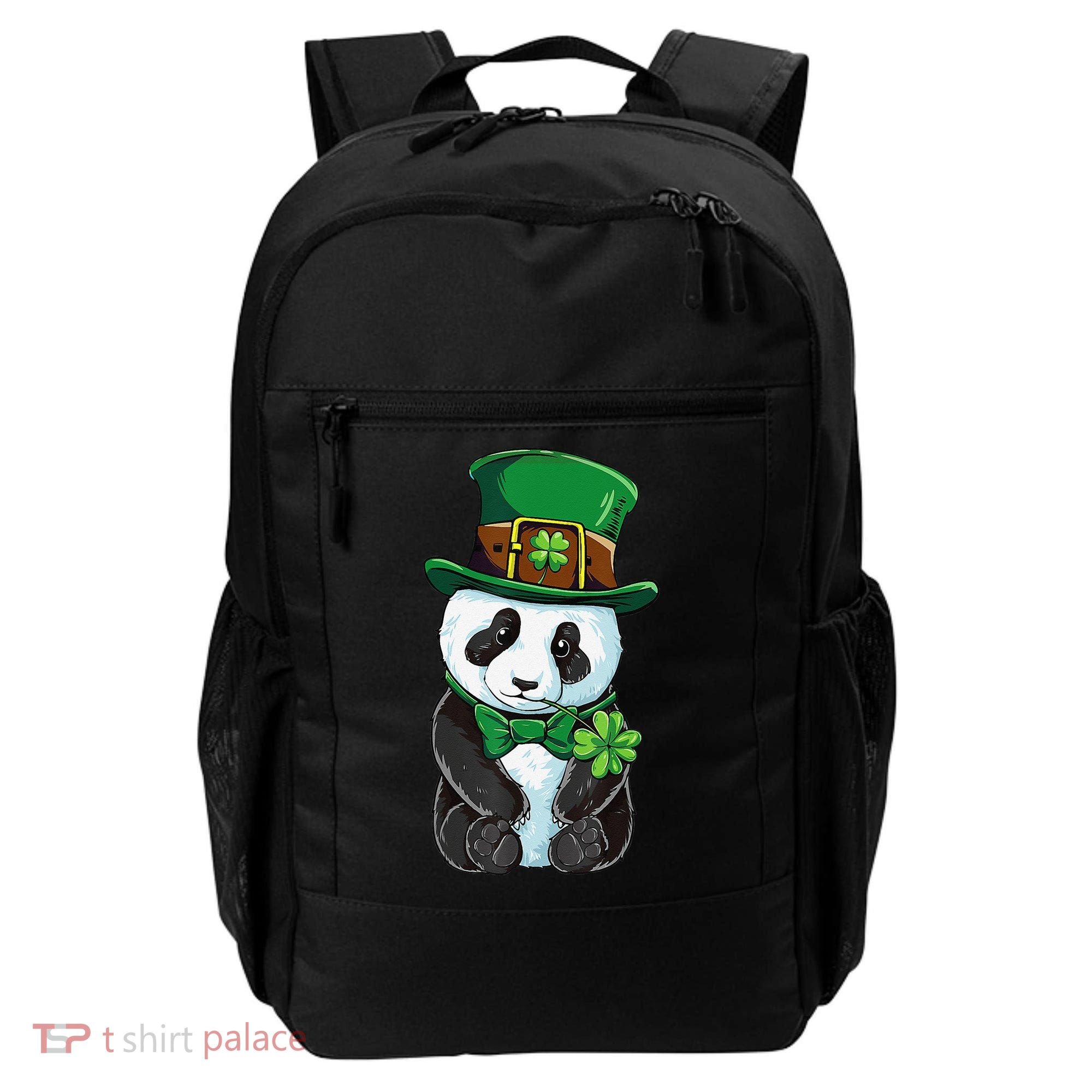 St Patricks Day Leprechaun Panda Cute Irish Shamrock Backpack