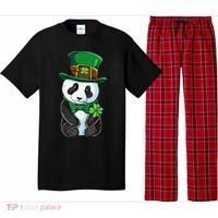 St Patricks Day Leprechaun Panda Cute Irish Shamrock Pajama Set thumb 0