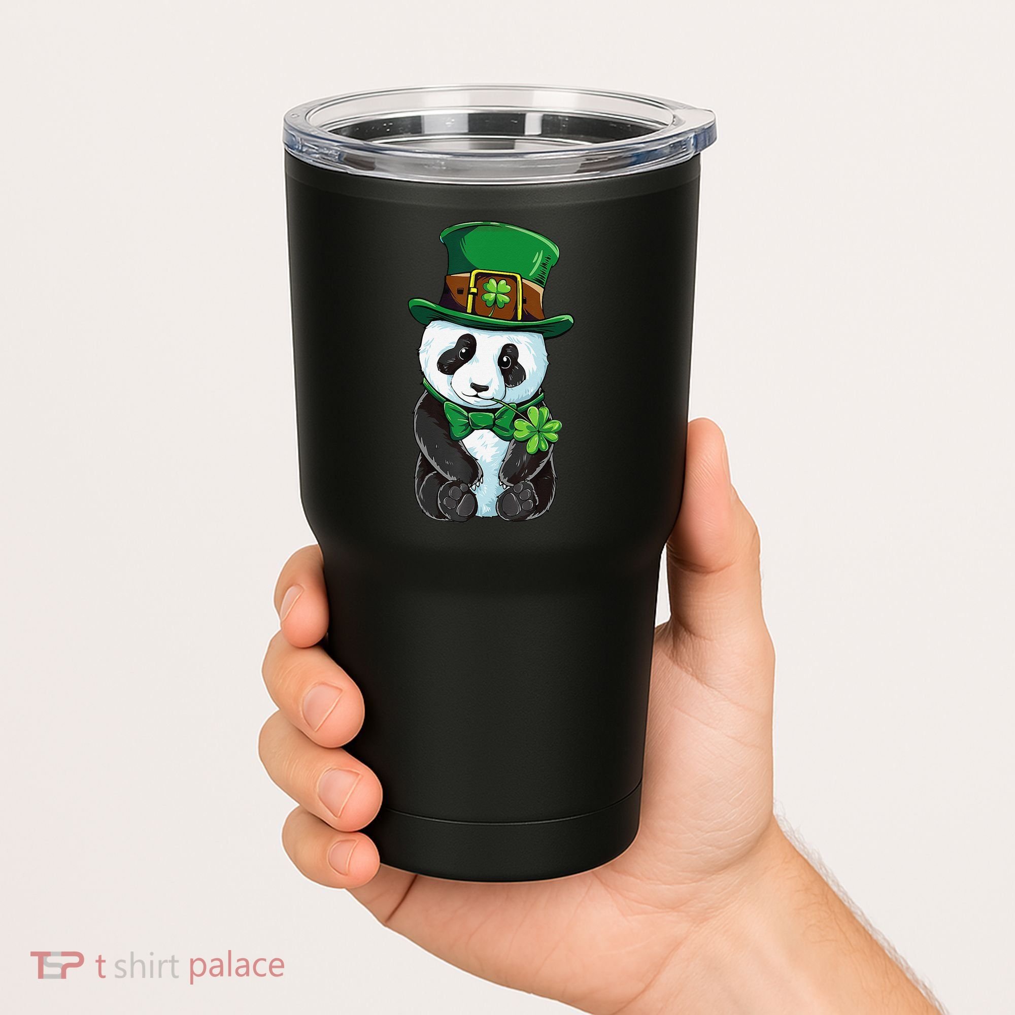St Patricks Day Leprechaun Panda Cute Irish Shamrock Tumbler