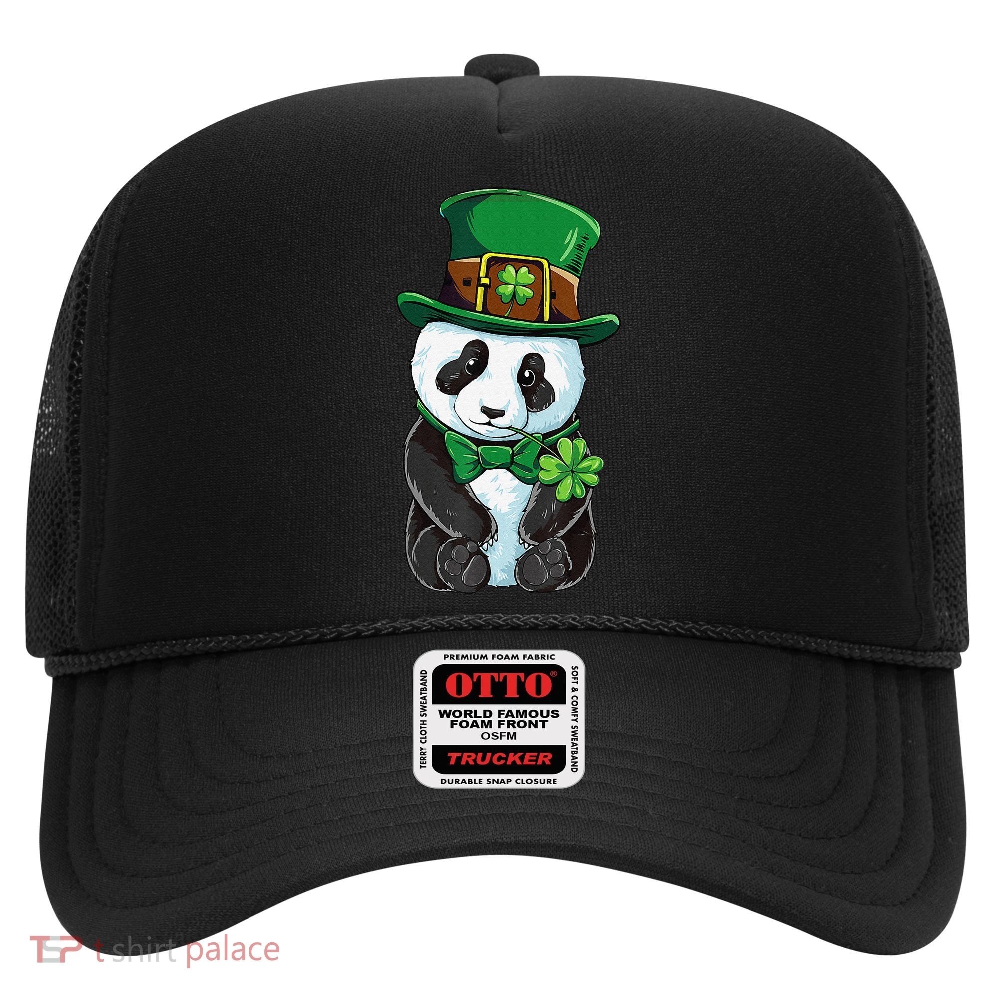St Patricks Day Leprechaun Panda Cute Irish Shamrock Hat