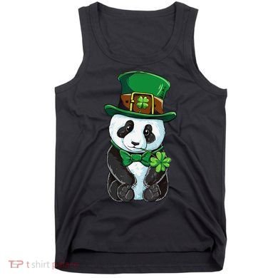St Patricks Day Leprechaun Panda Cute Irish Shamrock Tank Top