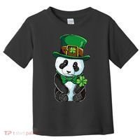 St Patricks Day Leprechaun Panda Cute Irish Shamrock Toddler T-Shirt thumb 0