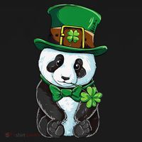 St Patricks Day Leprechaun Panda Cute Irish Shamrock Toddler T-Shirt thumb 4
