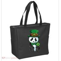 St Patricks Day Leprechaun Panda Cute Irish Shamrock Tote Bag thumb 2