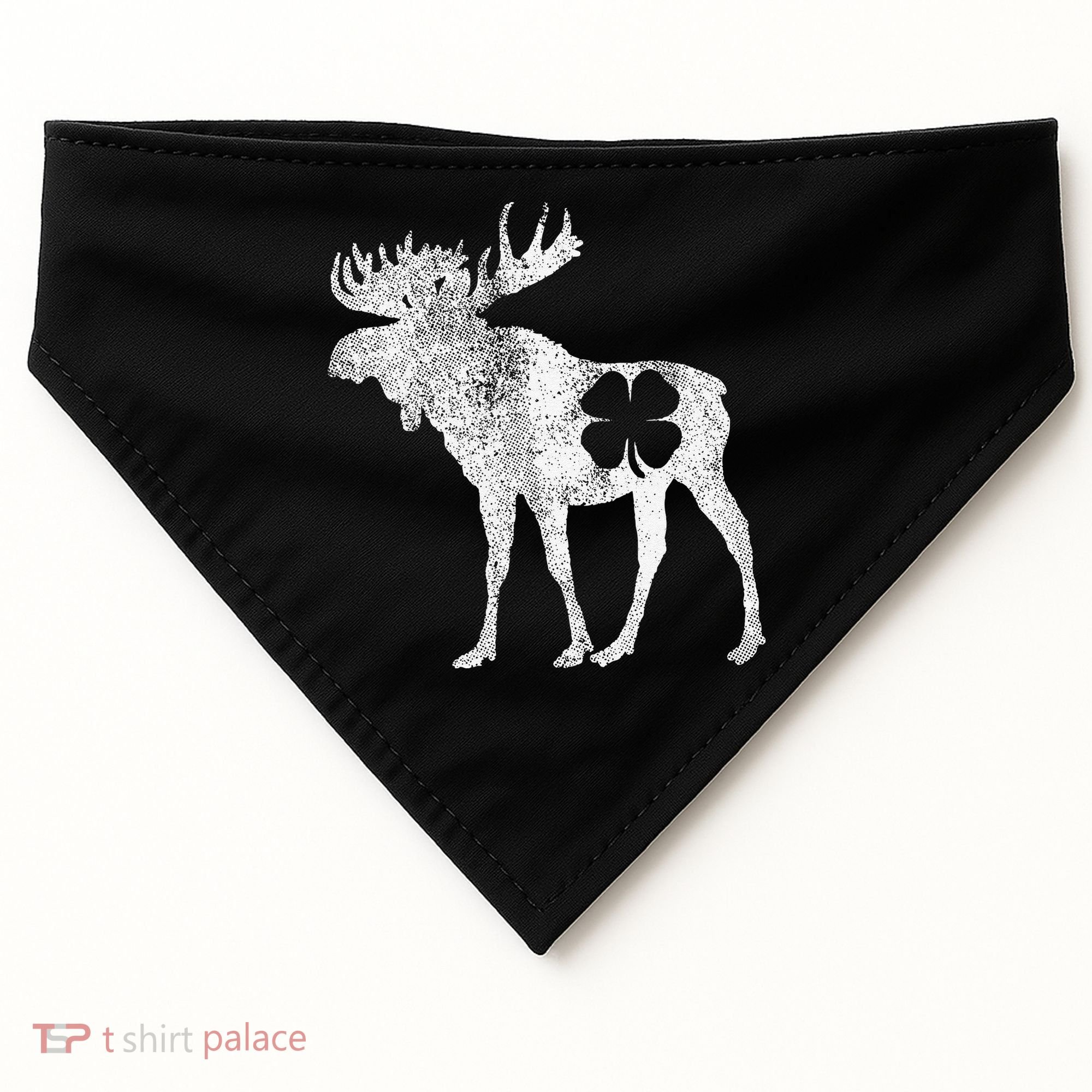 St. Patrick's Day Moose Irish Shamrock Saint Paddy's USA-Made Doggie Bandana
