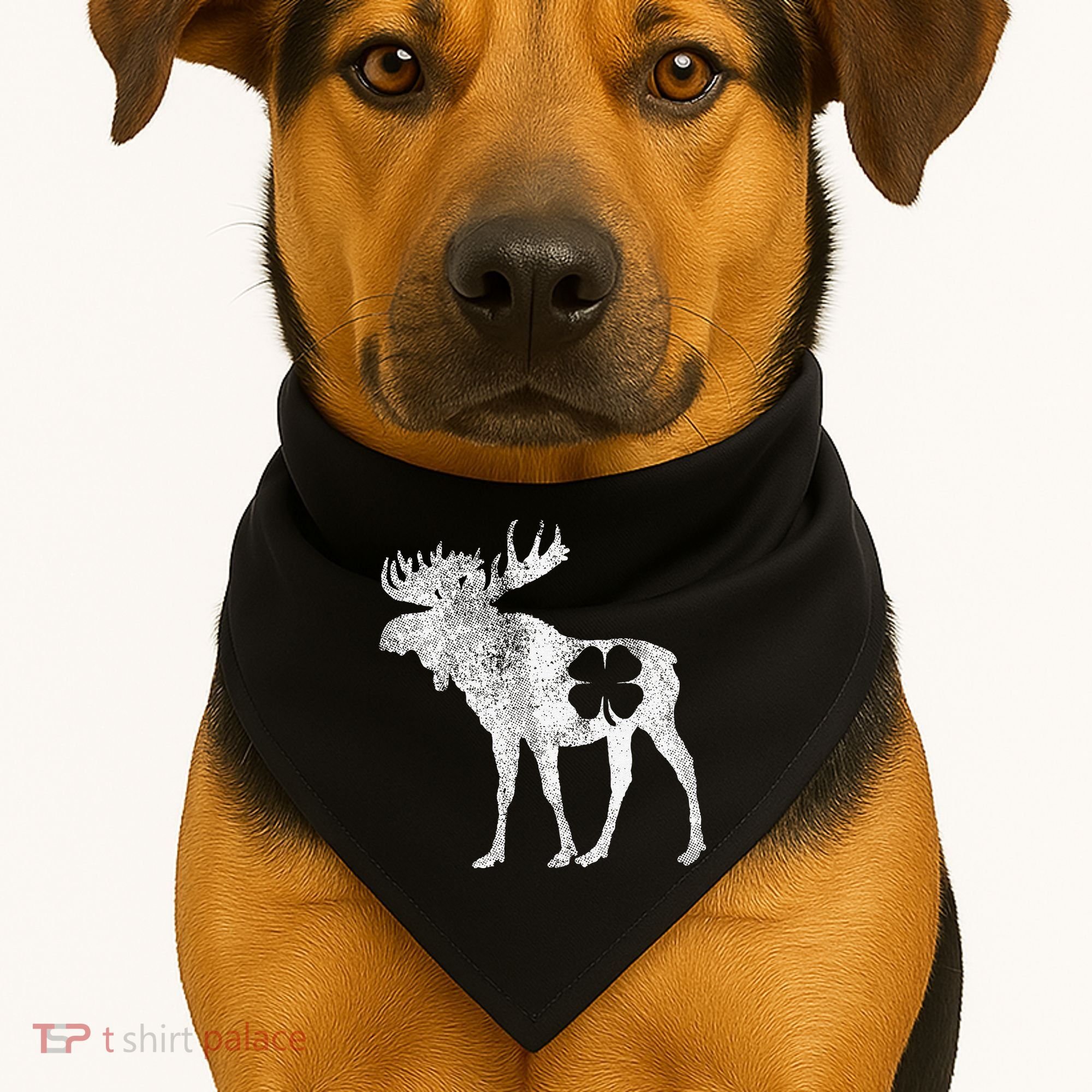 St. Patrick's Day Moose Irish Shamrock Saint Paddy's USA-Made Doggie Bandana