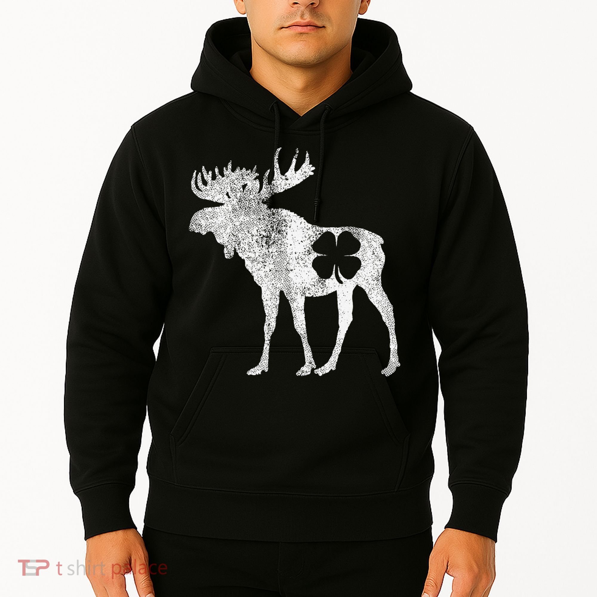 St. Patrick's Day Moose Irish Shamrock Saint Paddy's Hoodie