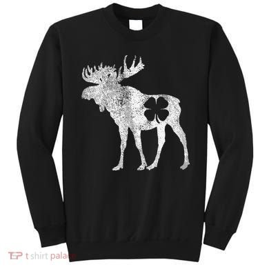 St. Patrick's Day Moose Irish Shamrock Saint Paddy's Sweatshirt