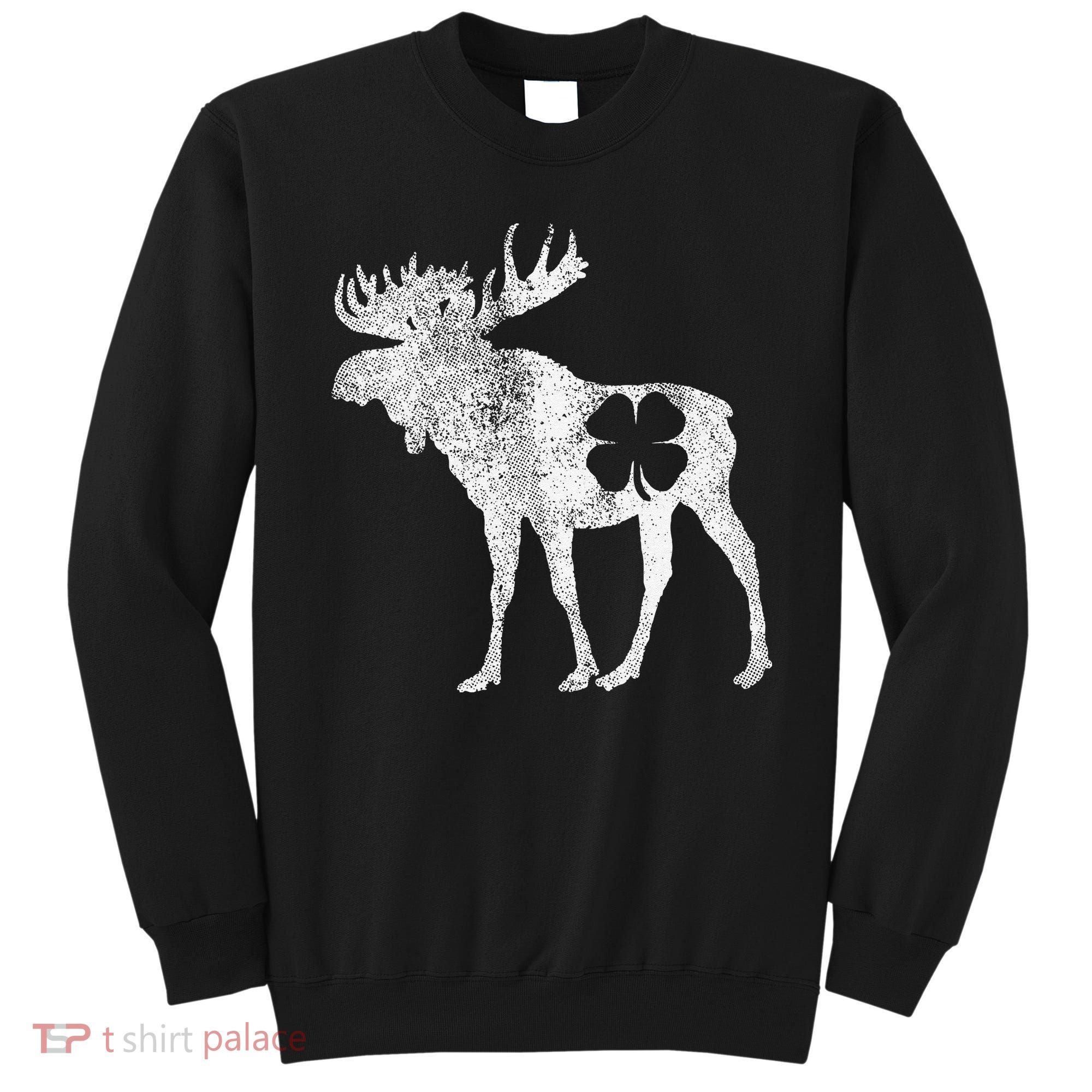 St. Patrick's Day Moose Irish Shamrock Saint Paddy's Sweatshirt