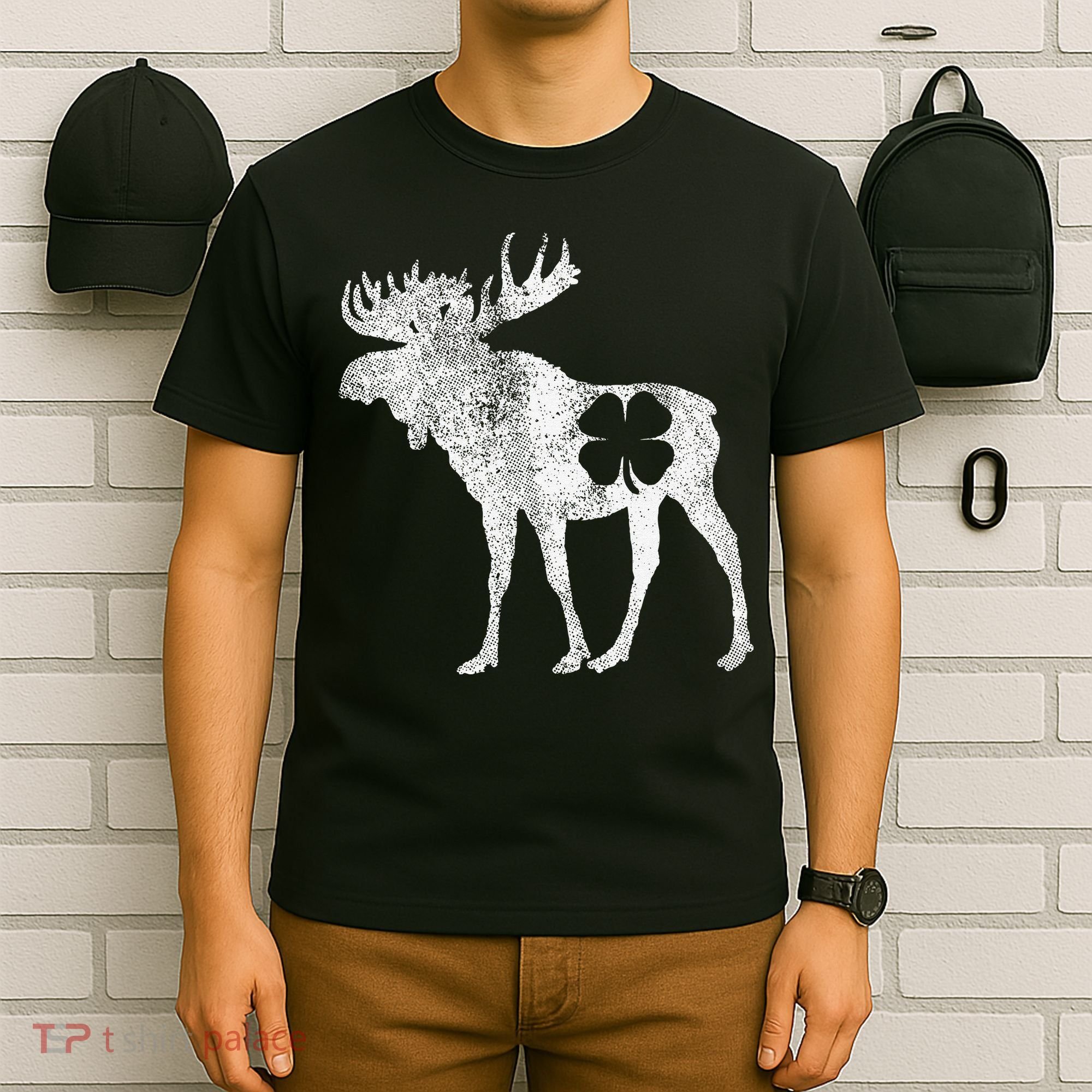 St. Patrick's Day Moose Irish Shamrock Saint Paddy's T-Shirt
