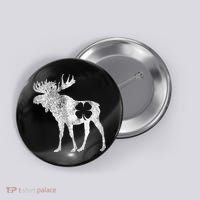 St. Patrick's Day Moose Irish Shamrock Saint Paddy's Button thumb 0