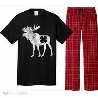 St. Patrick's Day Moose Irish Shamrock Saint Paddy's Pajama Set thumb 0