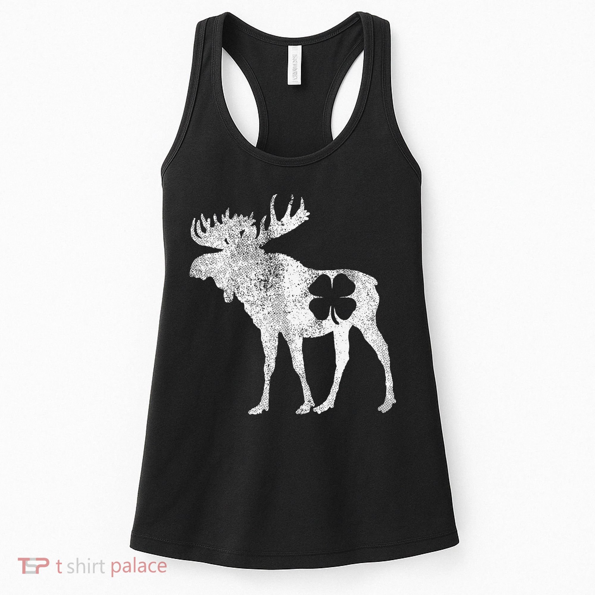 St. Patrick's Day Moose Irish Shamrock Saint Paddy's Women's Tank Top