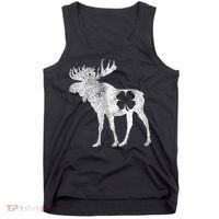 St. Patrick's Day Moose Irish Shamrock Saint Paddy's Tank Top thumb 0