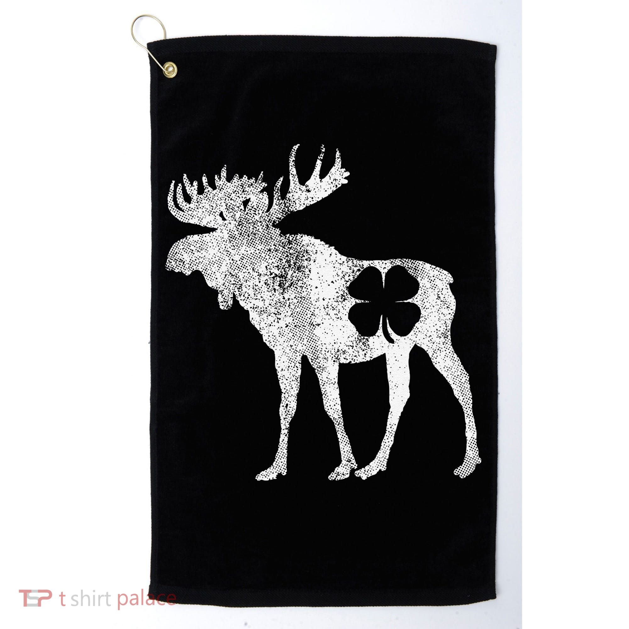 St. Patrick's Day Moose Irish Shamrock Saint Paddy's Golf Towel