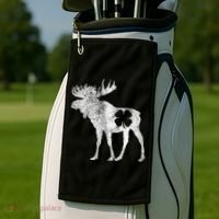 St. Patrick's Day Moose Irish Shamrock Saint Paddy's Golf Towel thumb 2