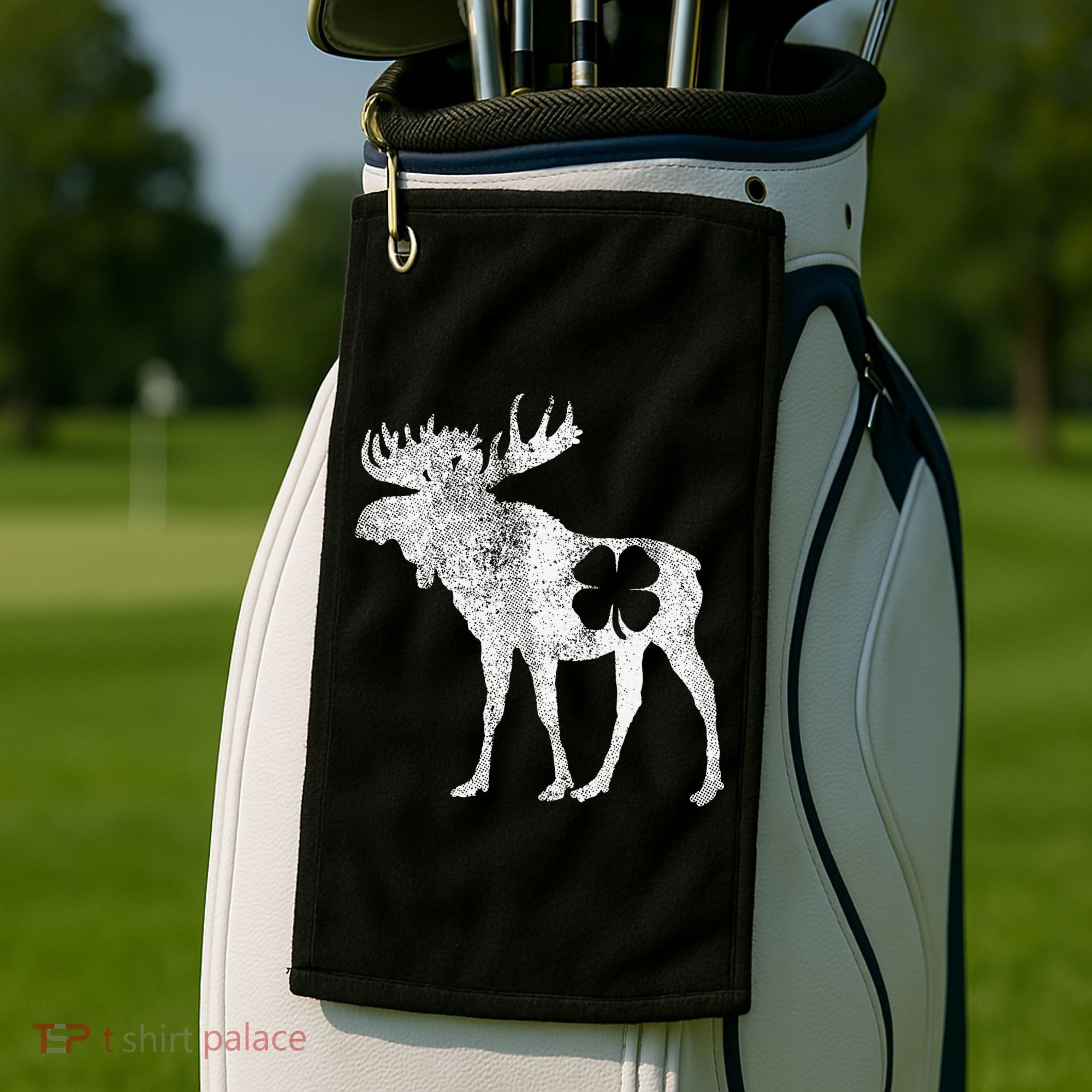 St. Patrick's Day Moose Irish Shamrock Saint Paddy's Golf Towel