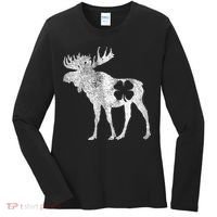 St. Patrick's Day Moose Irish Shamrock Saint Paddy's Women's Long Sleeve Shirt thumb 0