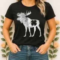 St. Patrick's Day Moose Irish Shamrock Saint Paddy's Women's T-Shirt thumb 2