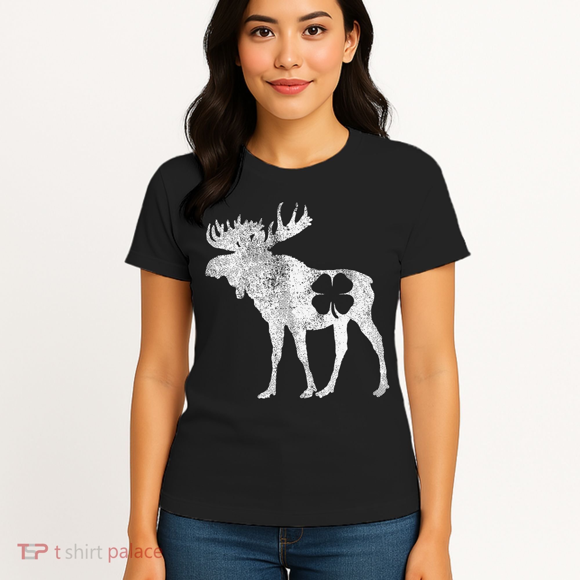 St. Patrick's Day Moose Irish Shamrock Saint Paddy's Women's T-Shirt