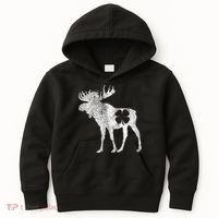 St. Patrick's Day Moose Irish Shamrock Saint Paddy's Kids Hoodie thumb 0