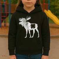 St. Patrick's Day Moose Irish Shamrock Saint Paddy's Kids Hoodie thumb 3