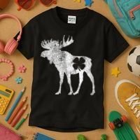 St. Patrick's Day Moose Irish Shamrock Saint Paddy's Kids T-Shirt thumb 3